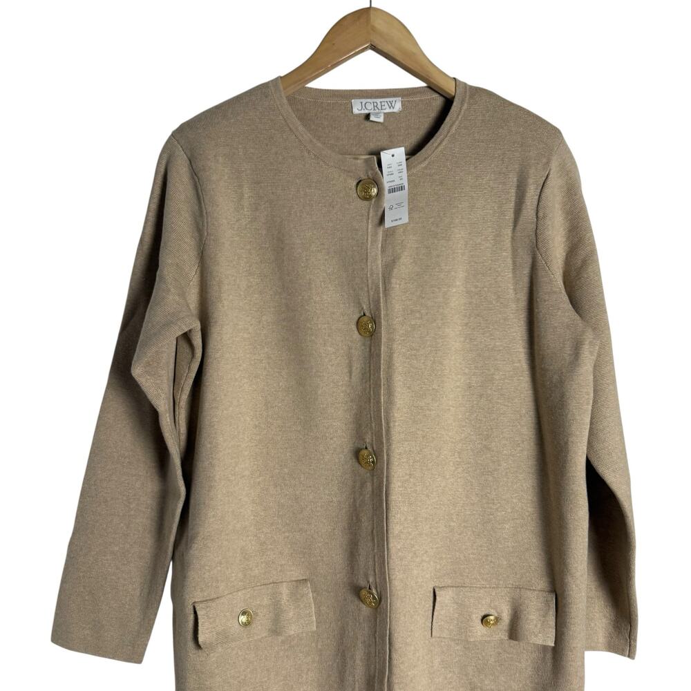J.Crew Long Giselle Knit Button Front Cardigan Oversized Blazer Dress Size XS - Picture 3 of 9